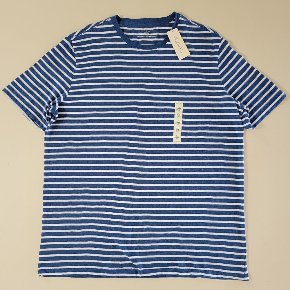 Men's Sonoma Goods For Life Short Sleeve Crewneck Striped Shirt